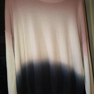 Magaschoni Women's Cotton/Viscose Ombre Sweater Large